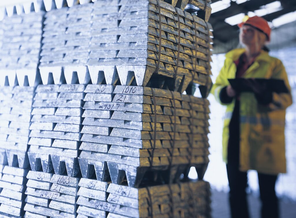 100 ounce silver bars stacked up ready for a Silver IRA