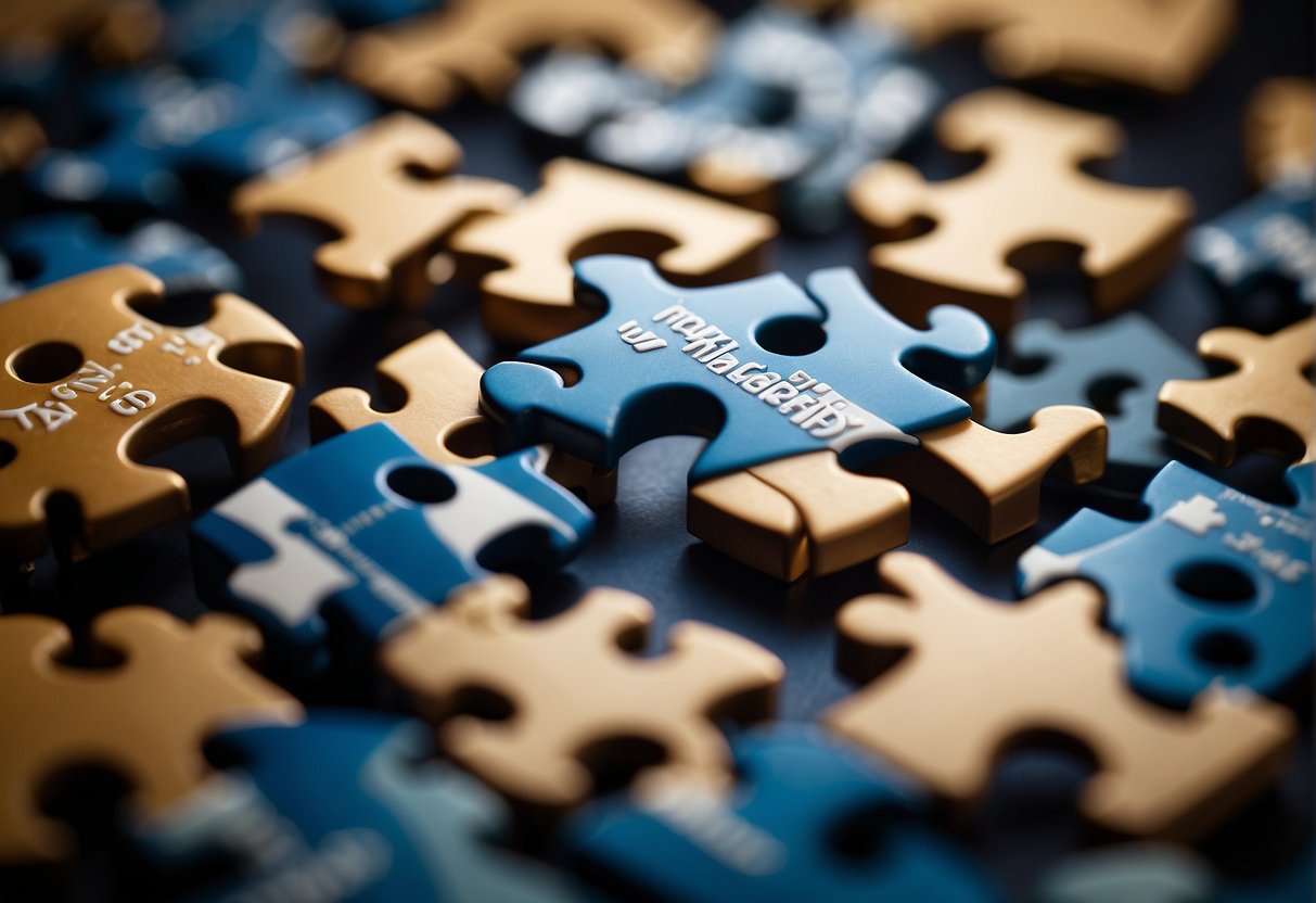 Various organizations work together symbolized by interconnected puzzle pieces representing collaboration and unity The World Bank logo can be featured prominently in the center