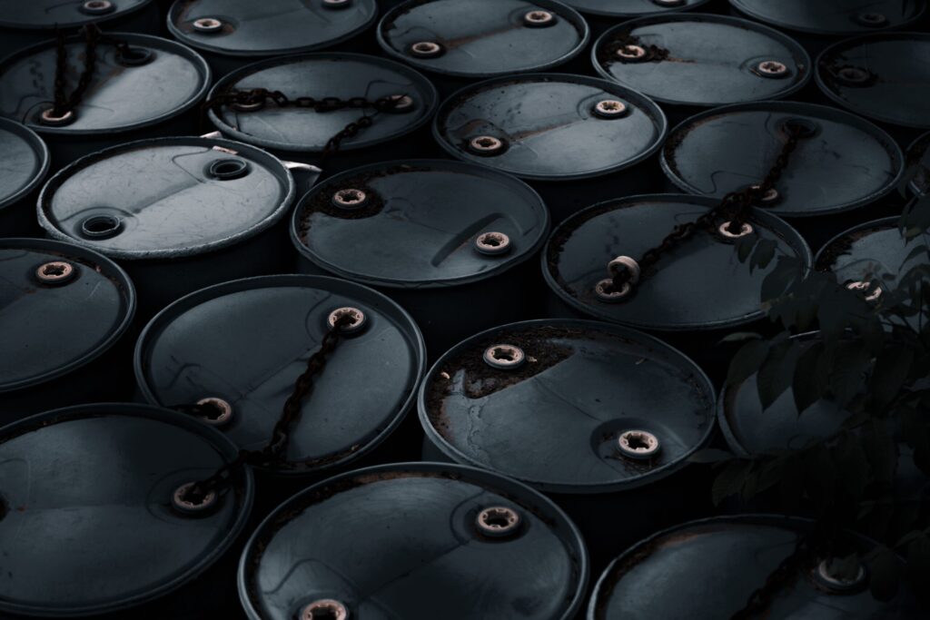 collection of oil barrels