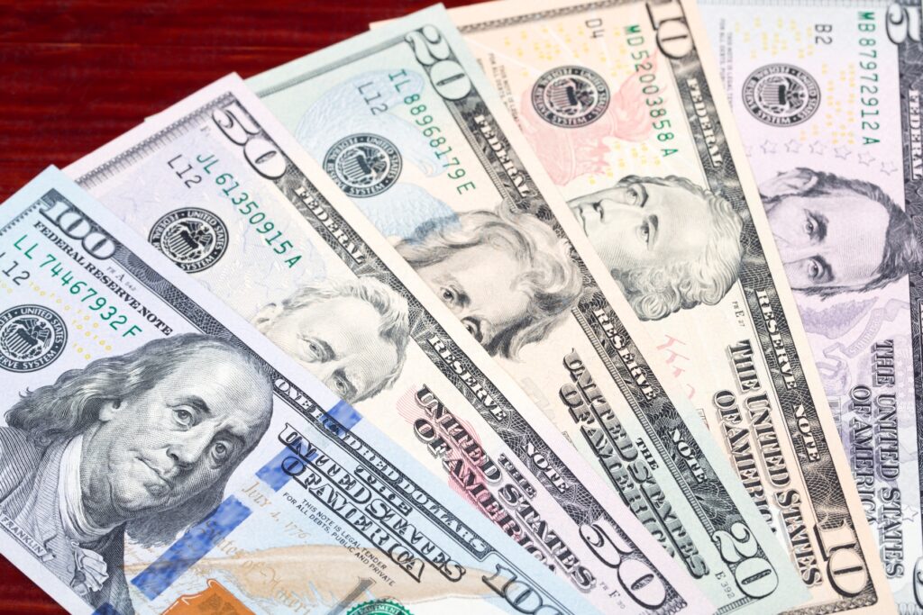 set of US Dollars