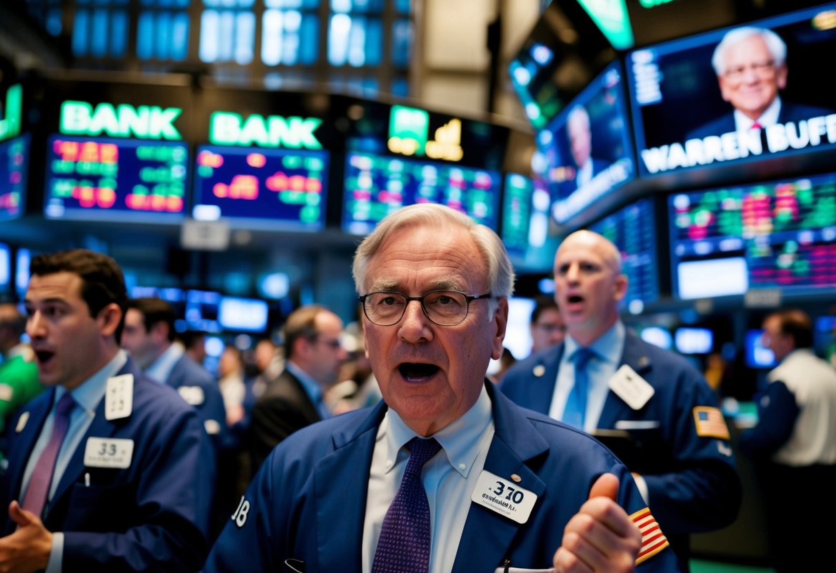 older gentleman on the stock exchange selling bank stocks