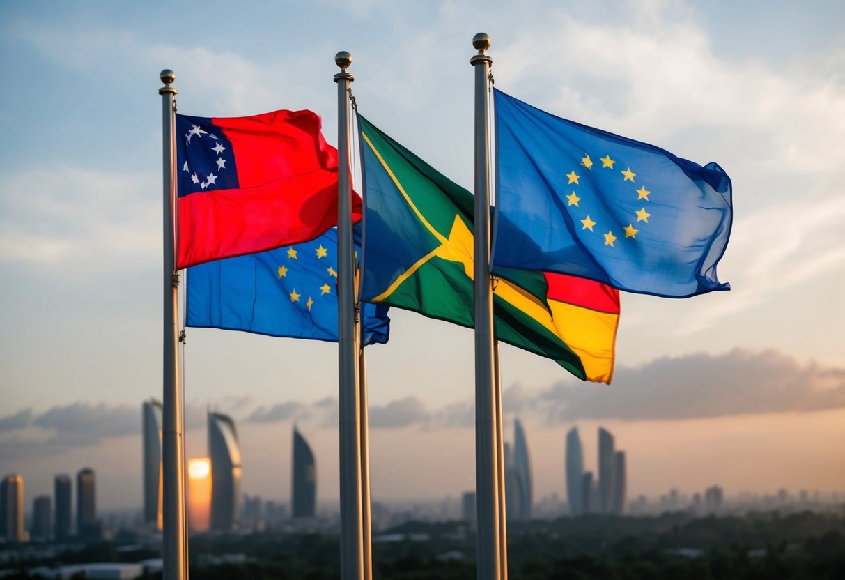 Flags flying