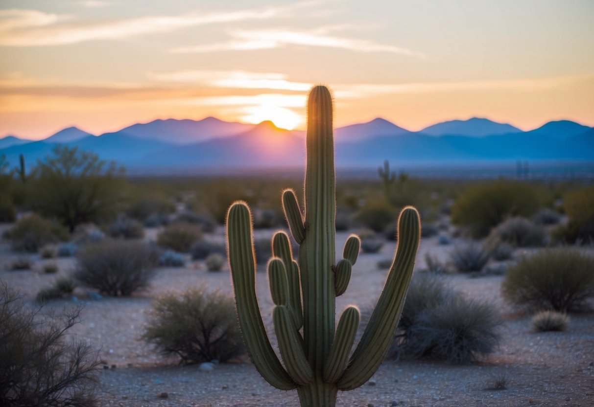 cactus in the middle of the arizona desert