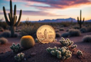 gold coin in the arizona desert is the arizona goldback next