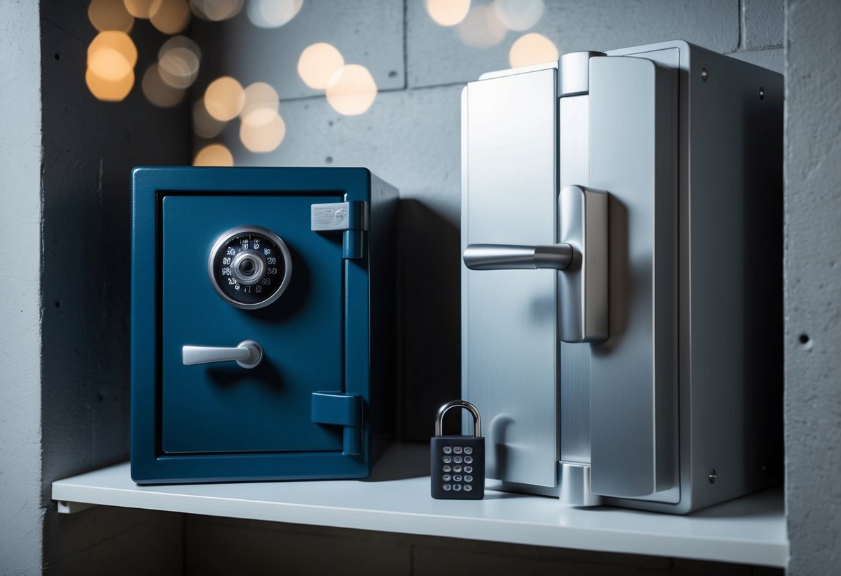 safes on a table