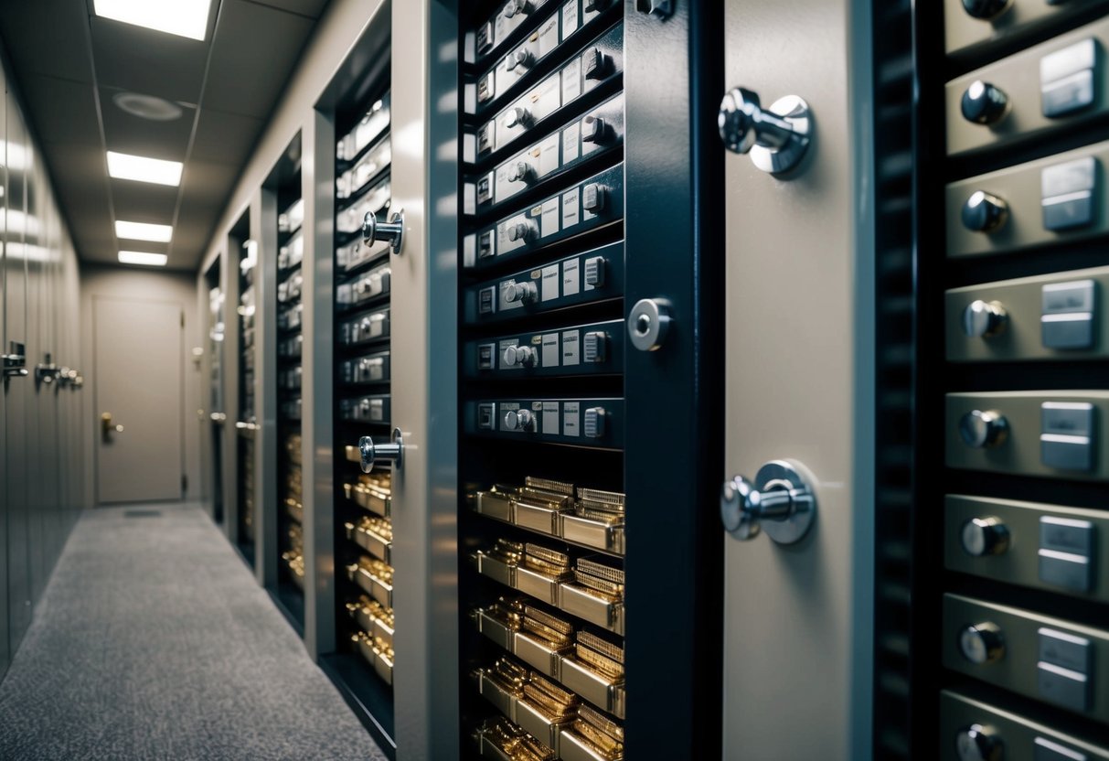 safety deposit boxes