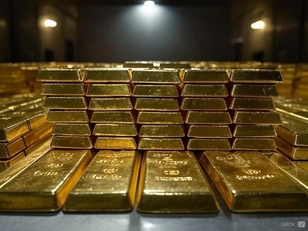 gold bars in a depository