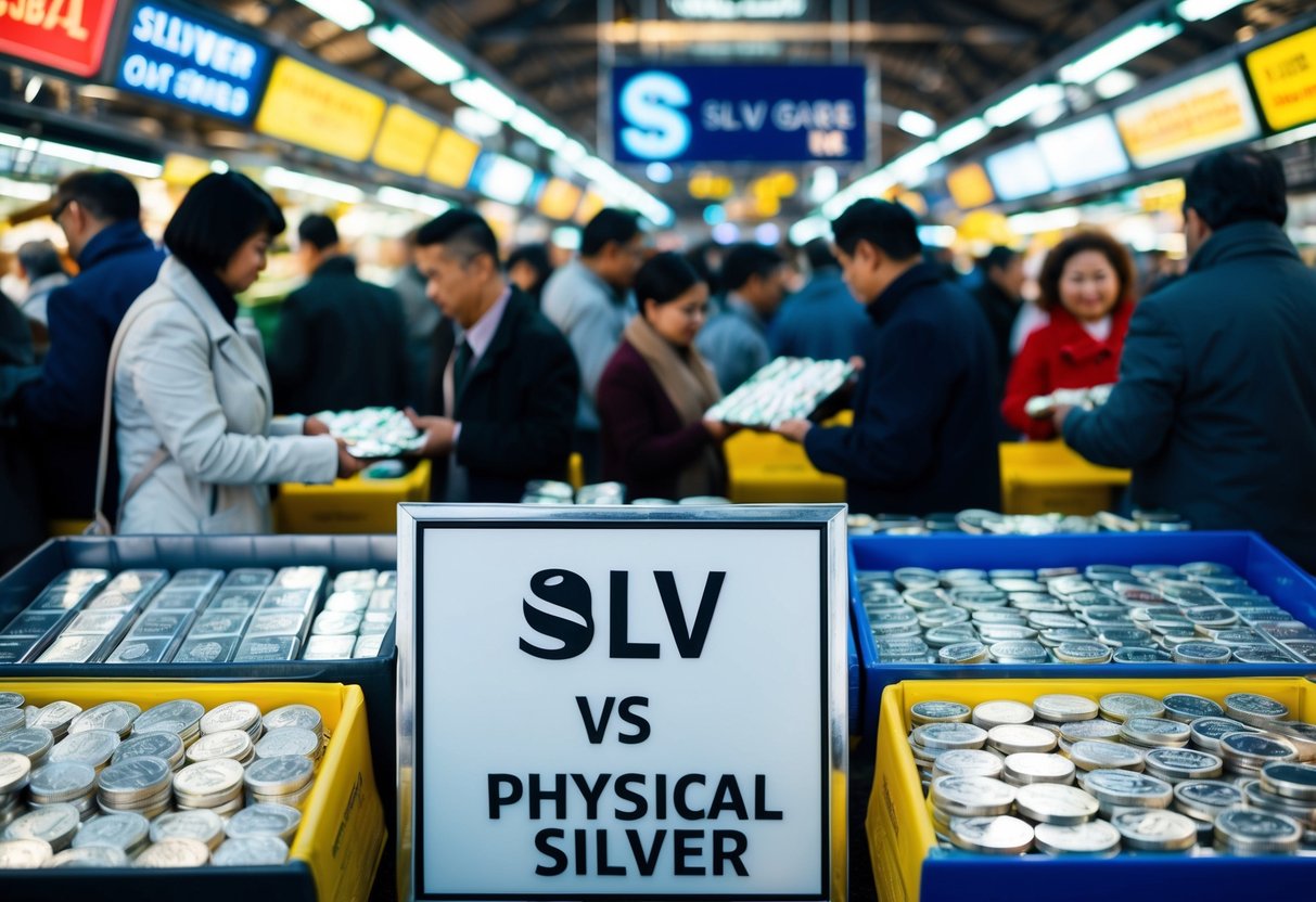 physical silver being sold at a market