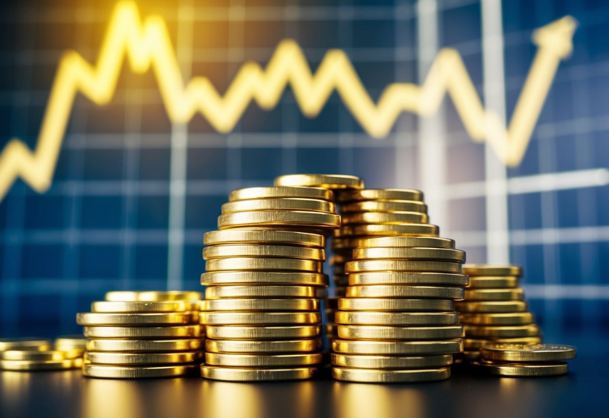 gold coins on a table