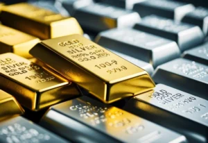 gold and silver bars