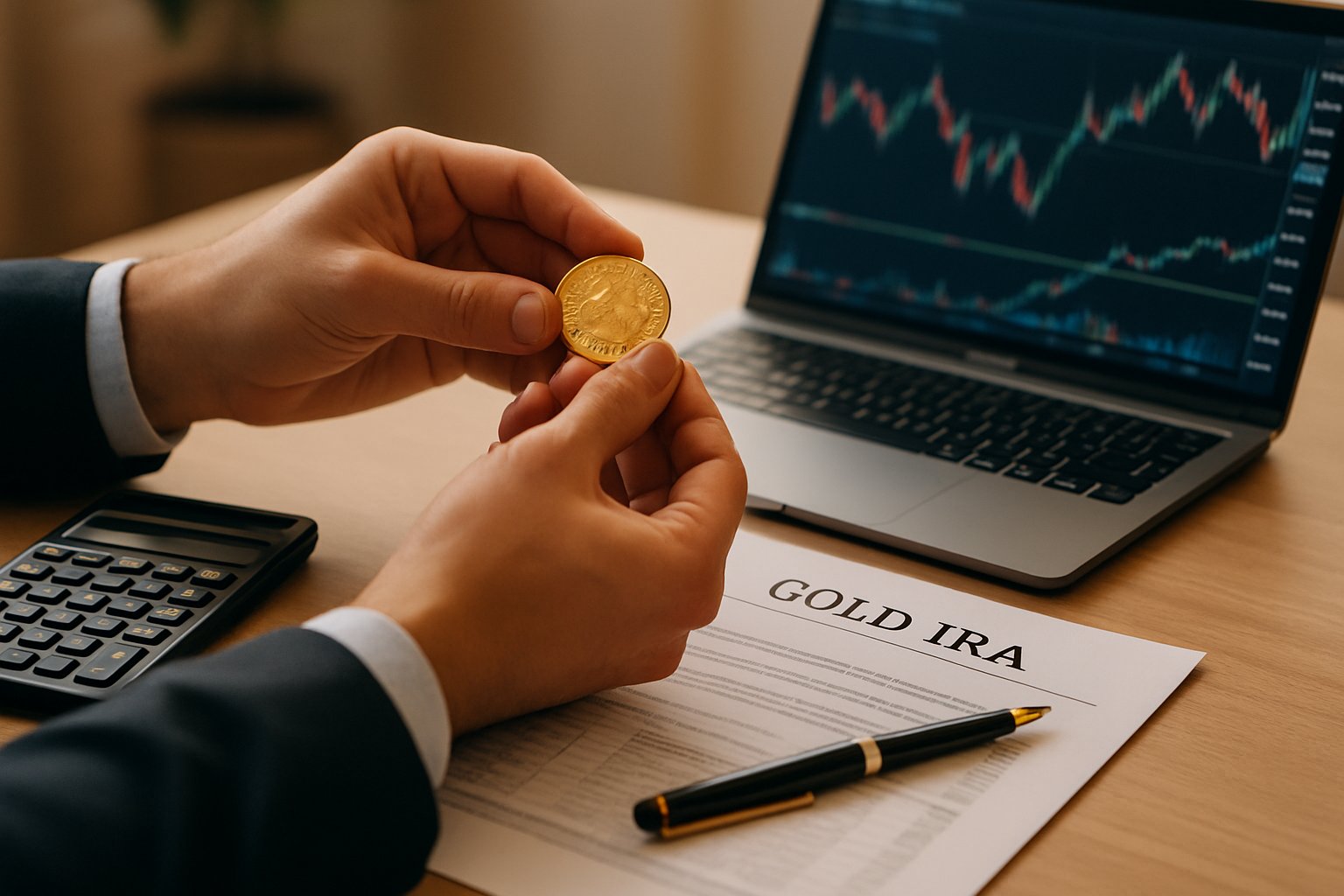Gold coin for IRA paperwork