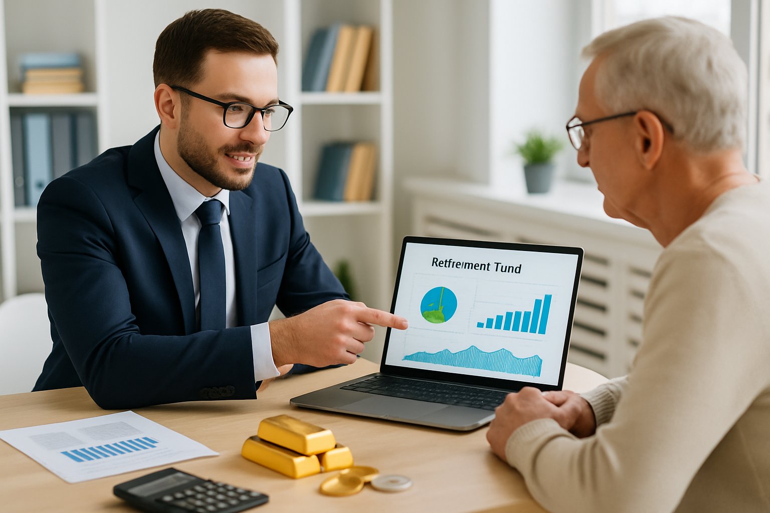 Retirement fund gold bars