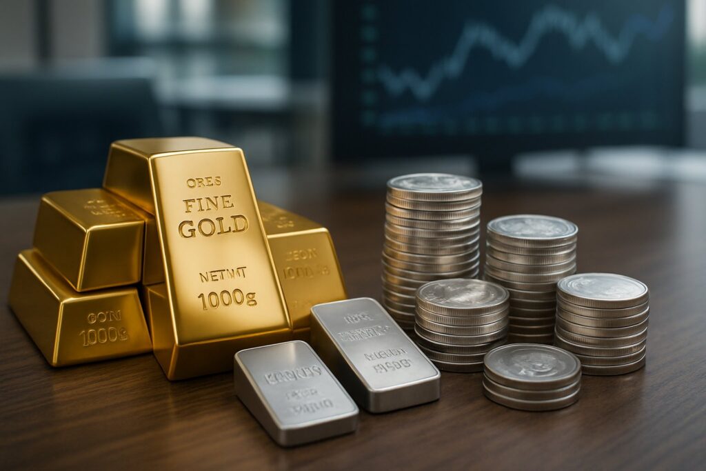 Gold Stack, Silver Bars