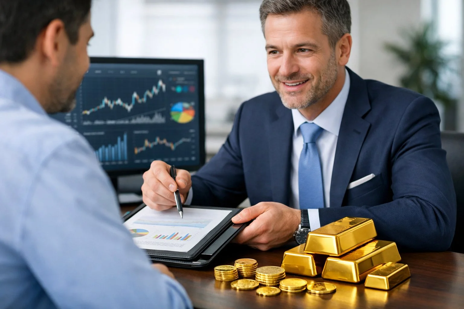 gold on desk | Metals Edge gold on desk