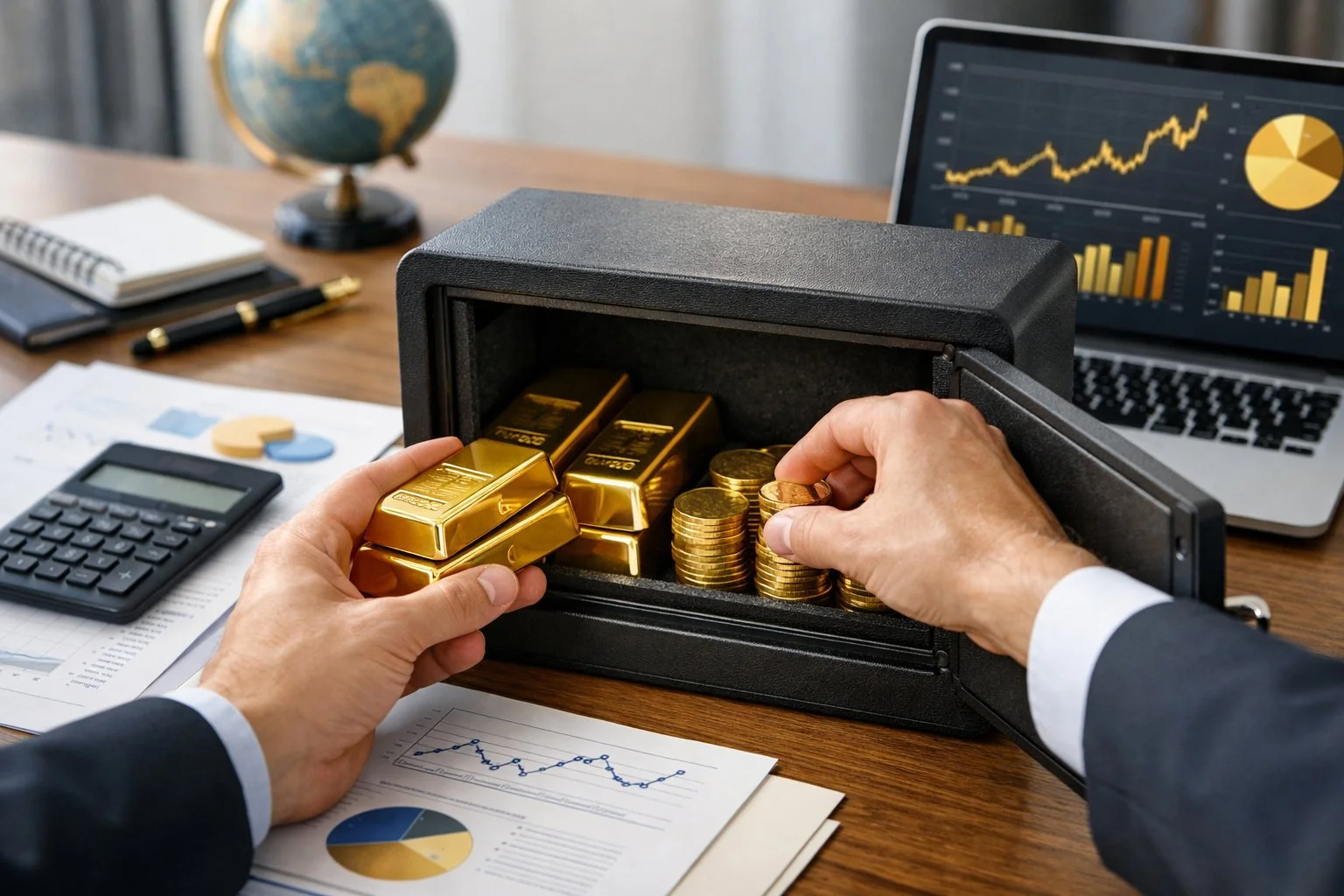 Gold in safe | Metals Edge Gold in safe