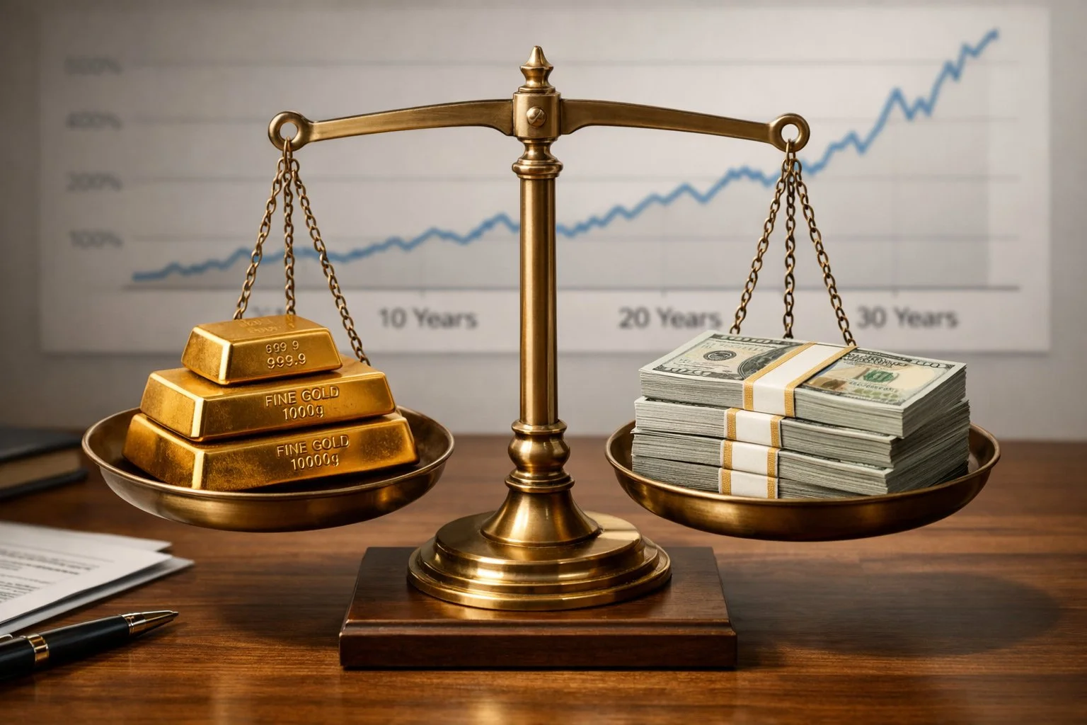 scales weighing the purchasing power