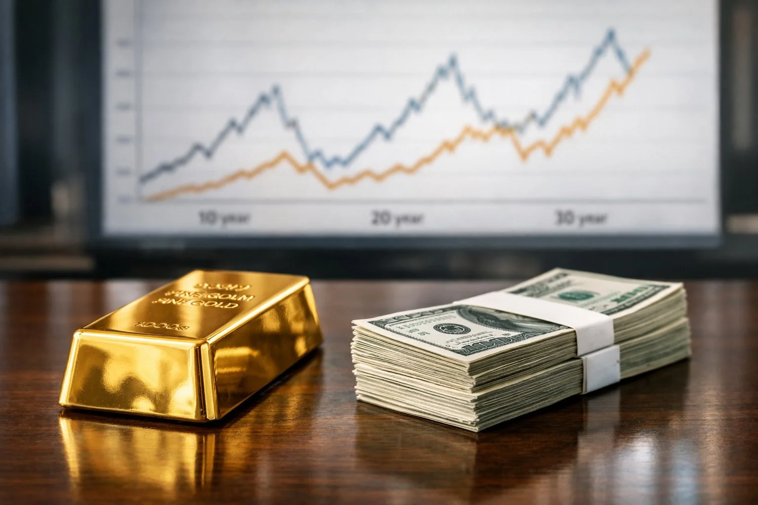 more gold and cash with stocks