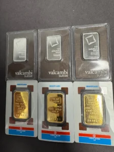 palladium and gold bars