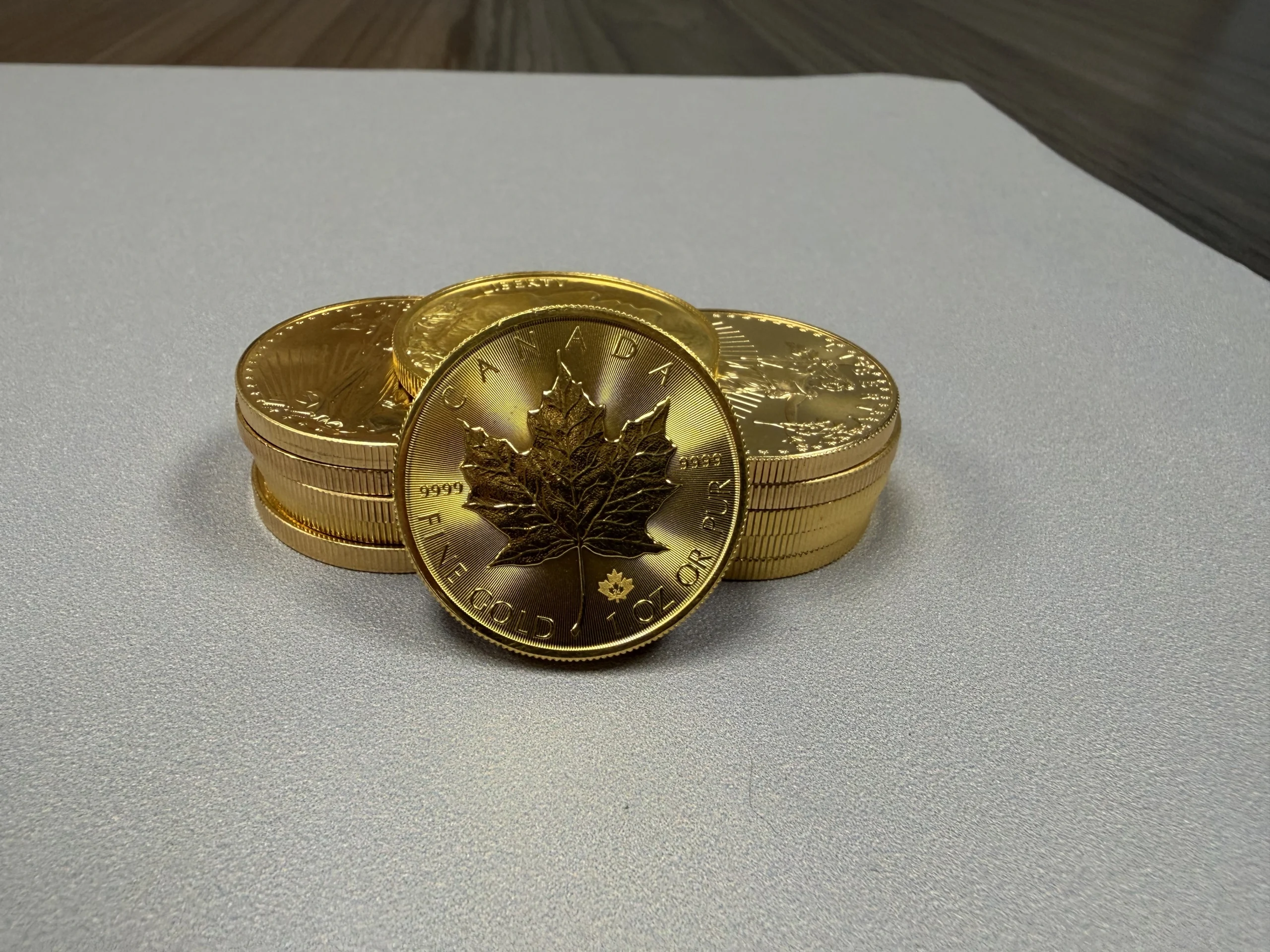 Stack of gold maples