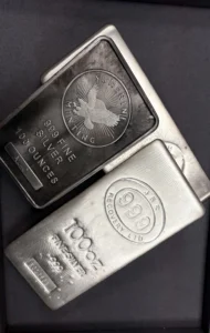 Precious silver metals 100oz bars