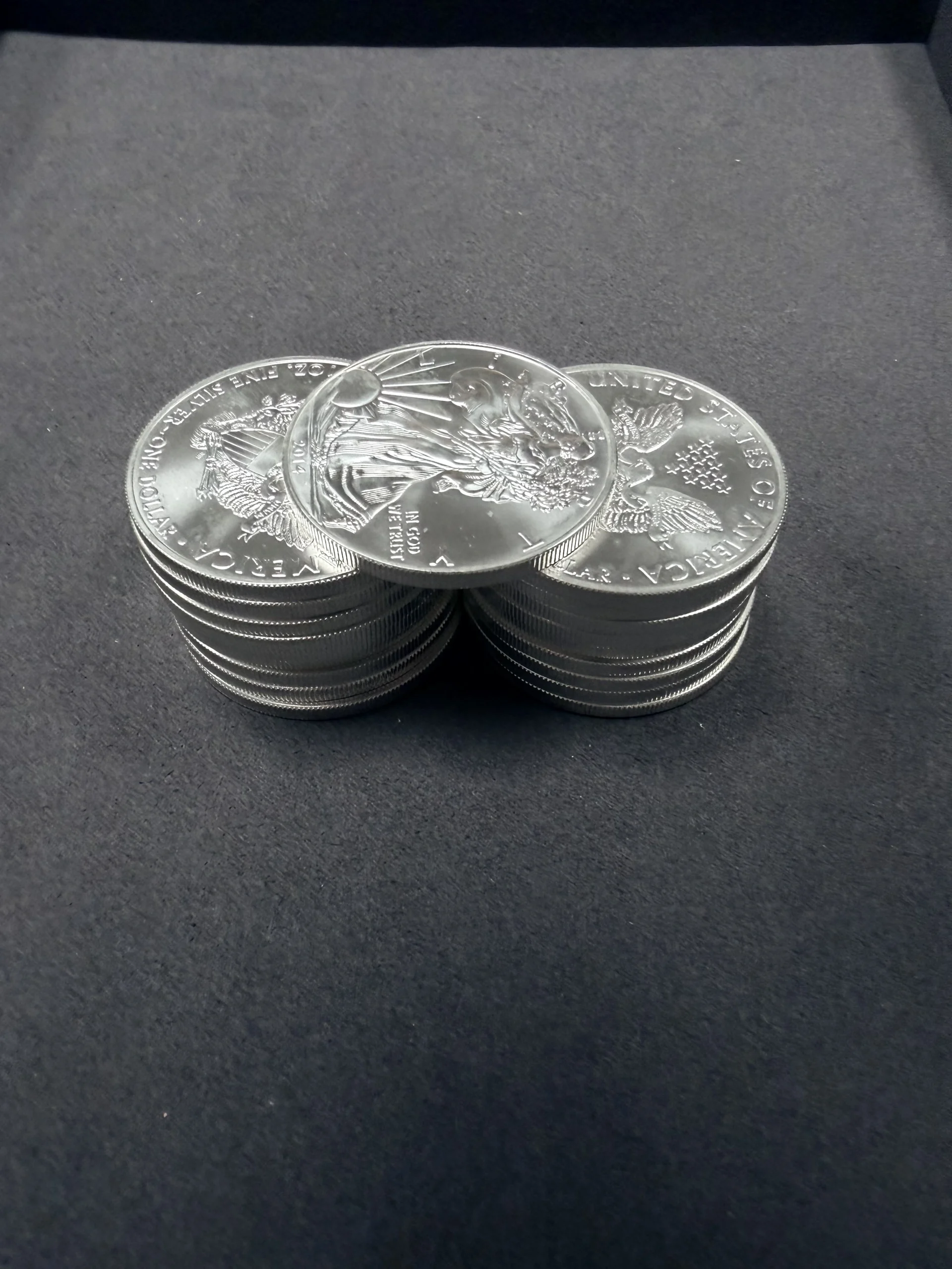 stack of silver metal